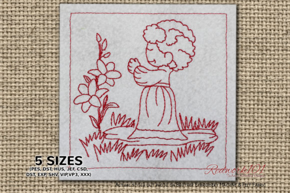 Beautiful Girl with Flower: An Embroidery Design Review