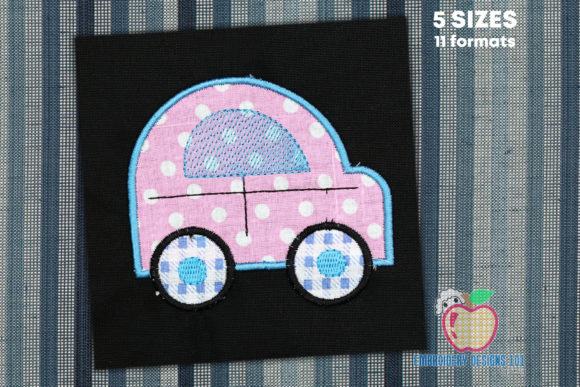 Cute Car Design Applique for Kids