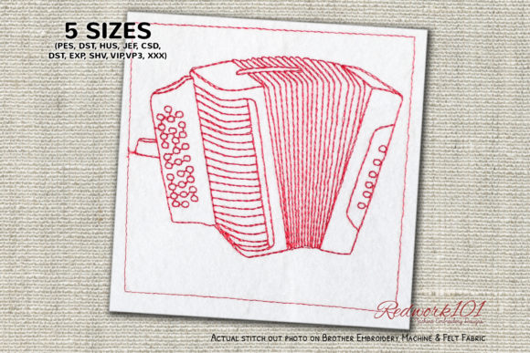 Diatonic Button Accordion Redwork: A Designer’s Review for Small Business Embroidery