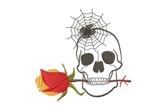 Halloween Skull and Rose Embroidery Review