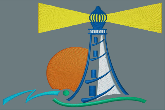 Lighthouse Sunset: A Seasonal Embroidery Staple