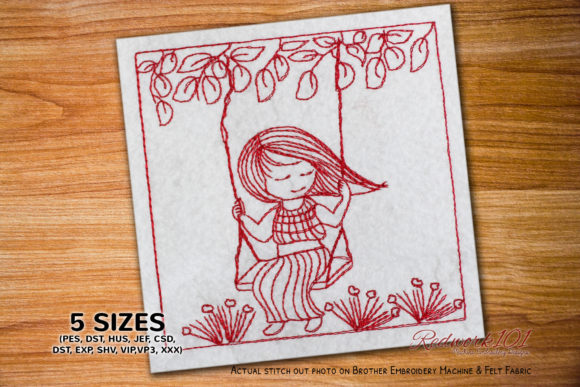 Lovely Girl Shakes on a Swing: A Stitch Test