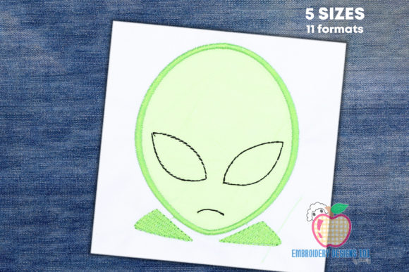 Mini Alien Head Applique: A Fun, Versatile Design for Etsy Sellers
