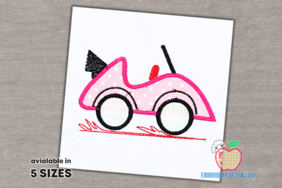 Race Cars Applique: A Dynamic Design for Handmade Gifts