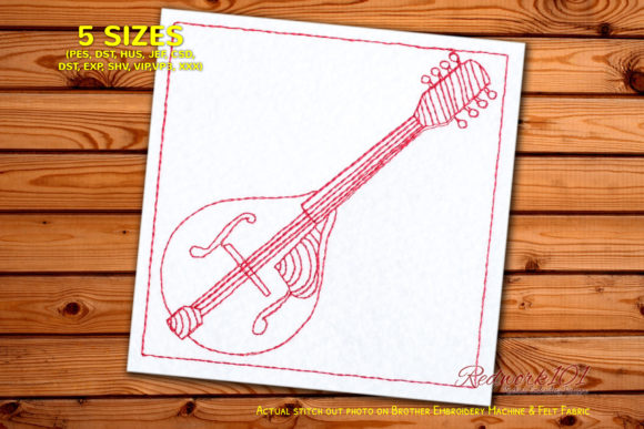 Wood Mandolin Design Review for Boutique Sweatshirt Embellishment